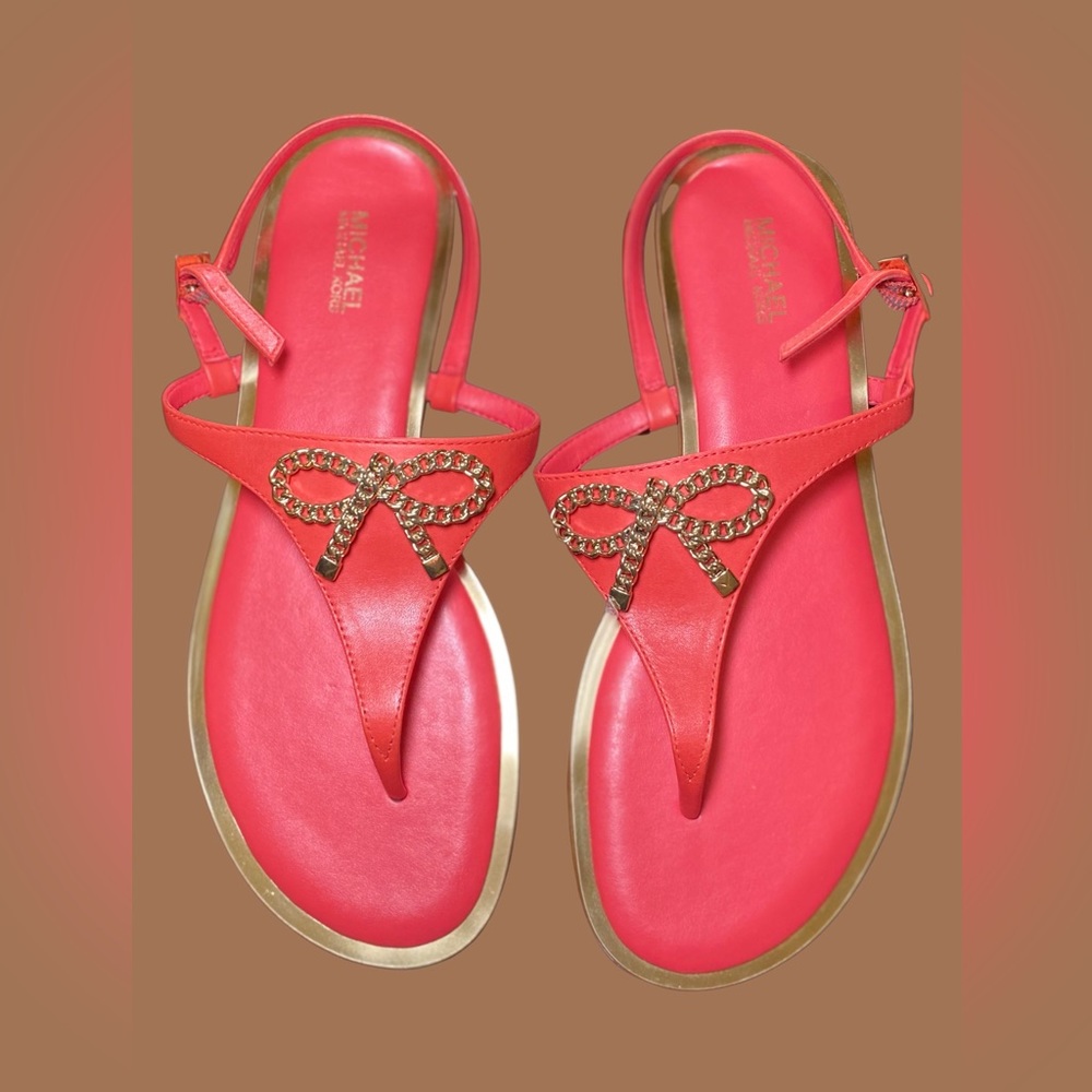 MK Posey Metallic Bow Sandals (7.5) ✨Worn Once✨